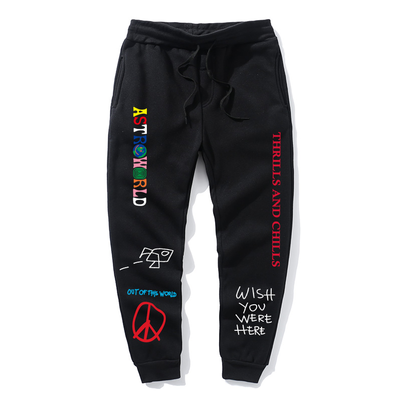 Spring Autumn Trousers TRAVIS SCOTT ASTROWORLD Letter Printed Women Men Jogging Pants Hip Hop Streetwear Men Sweatpants Black White Joggers, Black 2 
Spring Autumn Trousers TRAVIS SCOTT ASTROWORLD Letter Printed Women Men Jogging Pants Hip Hop Streetwear Men Sweatpants Black White Joggers, Black 2