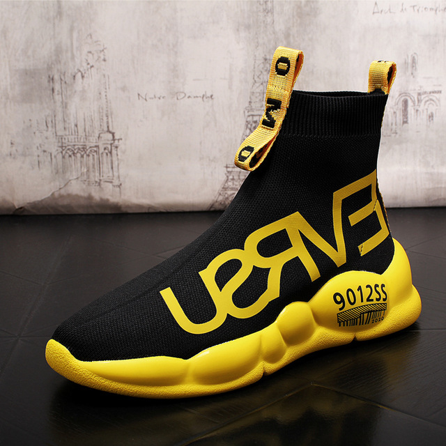 Men's luxury designer winter mesh Causal thick bottom socks shoes man Hip-hop punk shoe for zapatillas hombre, Yellow
Men's luxury designer winter mesh Causal thick bottom socks shoes man Hip-hop punk shoe for zapatillas hombre, Yellow
