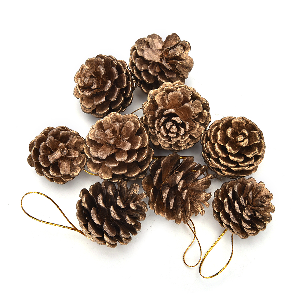 Christmas Tree Pine Cones Pinecone Hanging Ball Xmas New Year Holiday Party Ornament For Home Festival Supplies 2Colors 9Pcs
Christmas Tree Pine Cones Pinecone Hanging Ball Xmas New Year Holiday Party Ornament For Home Festival Supplies 2Colors 9Pcs