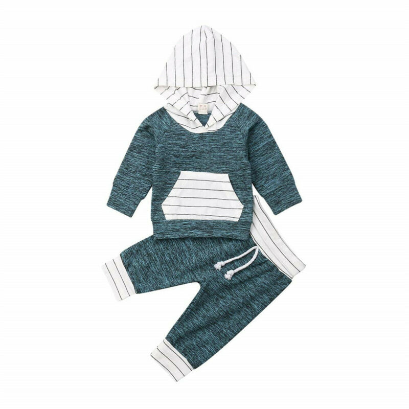 Toddler Kid Baby Boy Clothes 2Pcs Long Sleeve Hoodie Top Pants Fashion Outdoor Stripe Outfit, Blue
Toddler Kid Baby Boy Clothes 2Pcs Long Sleeve Hoodie Top Pants Fashion Outdoor Stripe Outfit, Blue