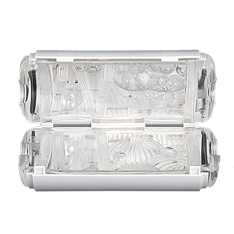 Leten 4D Pleat Artificial Vagina Real Pussy Dual Channel Space Capsule Flip Hole Sucking Male Masturbator Adult Sex Toys For Men Y191010