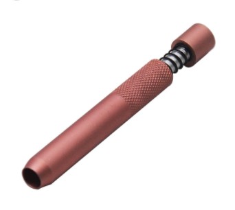 Metal Pipe One Hitter Bat 78MM Aluminum Spring Smoking Pipe Cigarette Dugout Pipes Tobacco Pipes Smoking Accessories