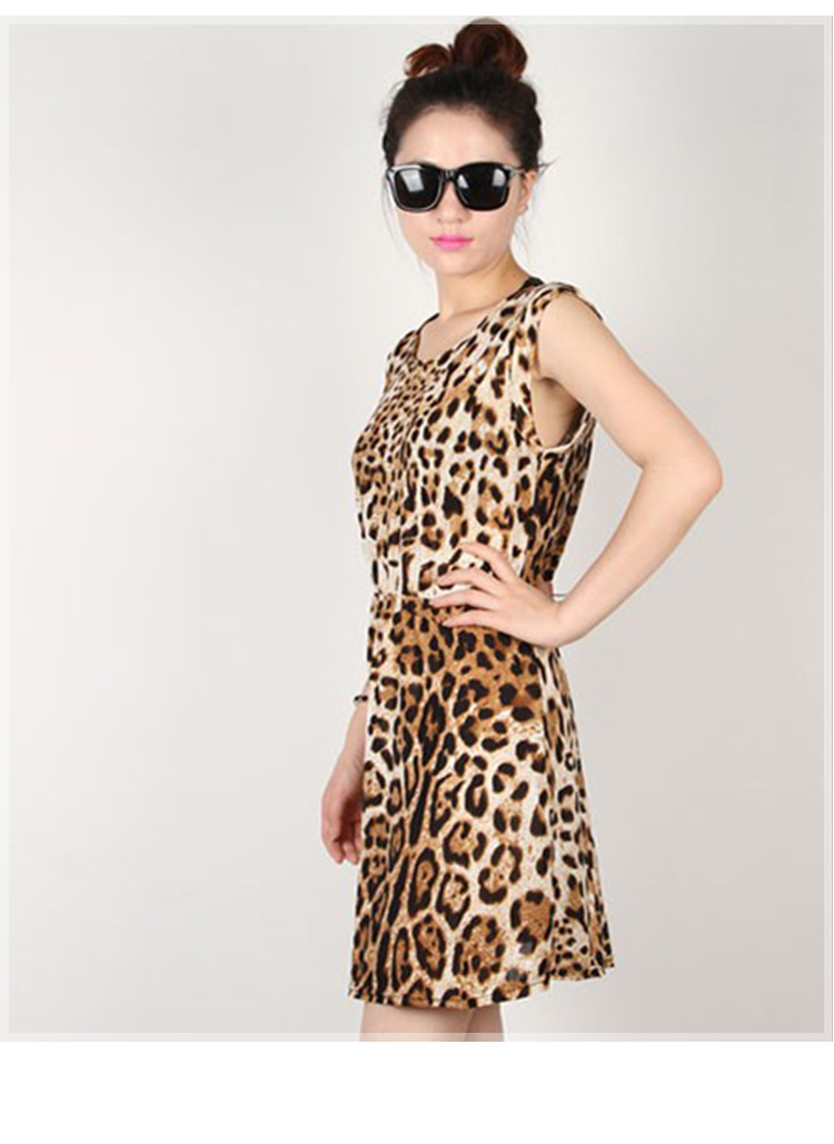 hot sale Print Dress Women Summer Dresses Leopard Vestido Plus Size S-XL Slim Beach Dress Girl High Quality Casual Mini Dress