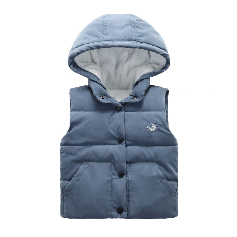 Casual Warm Velent Hooded Child Waistcoat Cotton Baby Boys Girls Vest Design Autumn Winter For Age 2-8 Years Old, Gray
Casual Warm Velent Hooded Child Waistcoat Cotton Baby Boys Girls Vest Design Autumn Winter For Age 2-8 Years Old, Gray