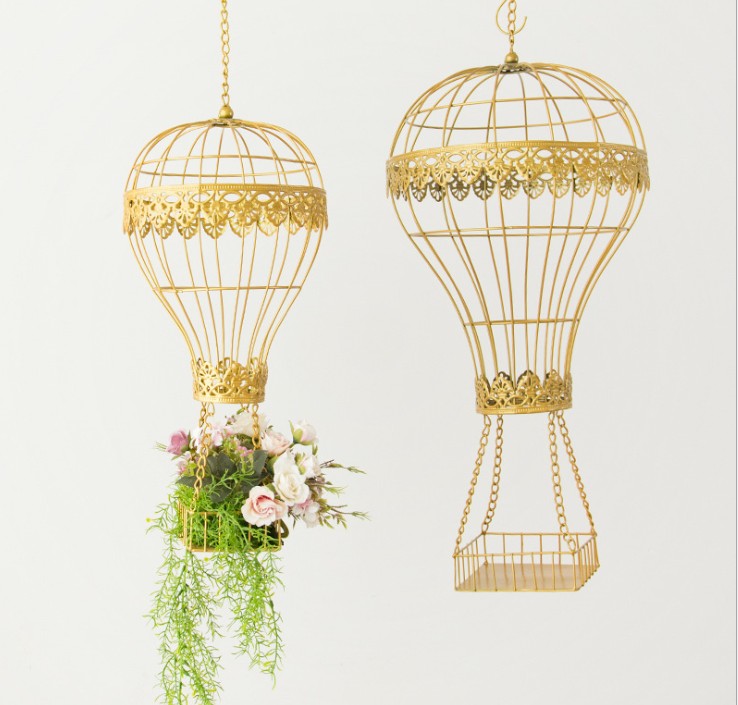 celebration prop wedding birthday party stage ceiling decor wedding flower vase holder drop ornament decor ceiling hanging hotair balloon