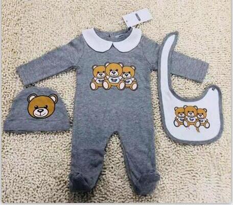 New Kids Baby Rompers Spring Autumn Infant Cute Bear Printed Rompers For Baby Newborn Jumpsuits Cotton Long Sleeve Jumpsuits + Hat +Bib, Blue
New Kids Baby Rompers Spring Autumn Infant Cute Bear Printed Rompers For Baby Newborn Jumpsuits Cotton Long Sleeve Jumpsuits + Hat +Bib, Blue