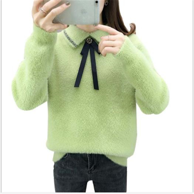 2019Fashion Women Sweater Pullovers Autumn Winter Knitted Tops Jumper Lady Soft Turn-Down Collar Loose Pull Femme Knitwear M261, Blue
2019Fashion Women Sweater Pullovers Autumn Winter Knitted Tops Jumper Lady Soft Turn-Down Collar Loose Pull Femme Knitwear M261, Blue