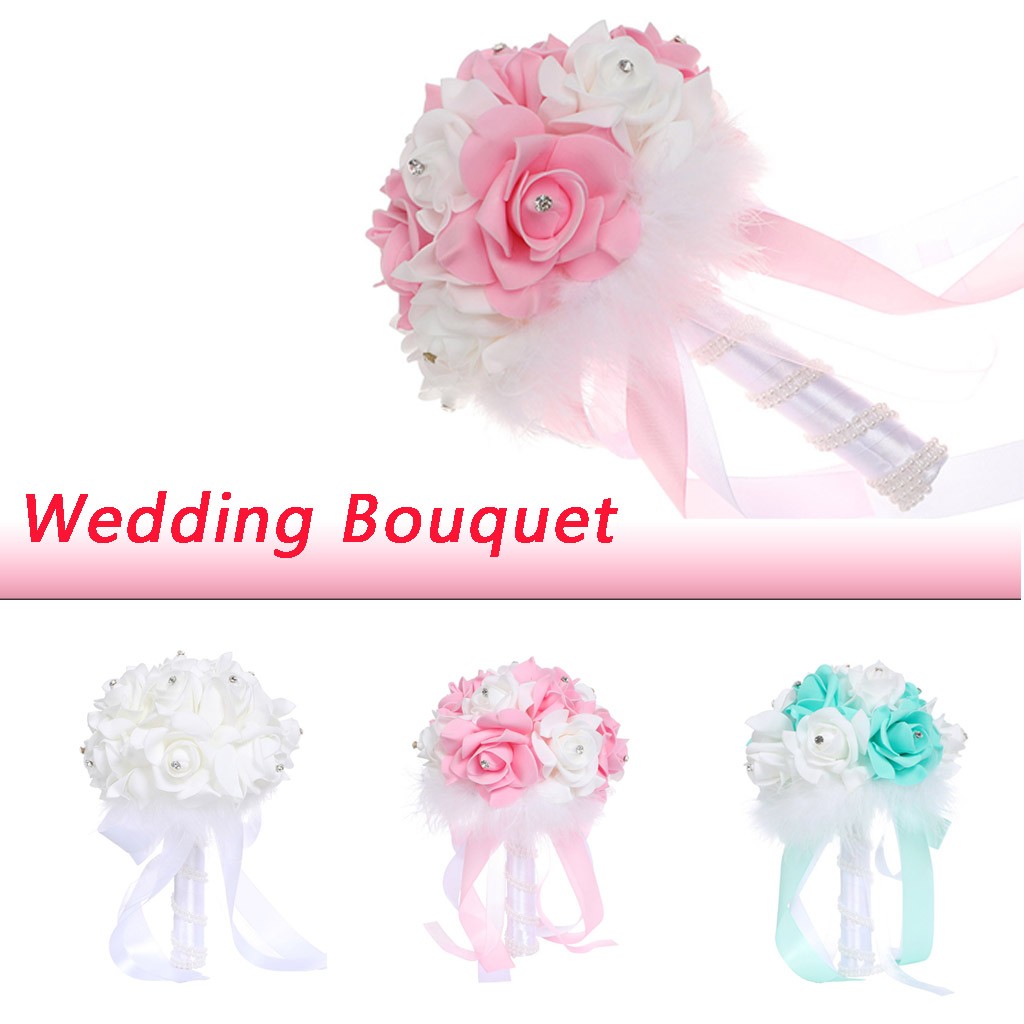 Roses Wedding Bouquet Bridal Bridesmaid Holding Flower Artificial PE Rose Fake Pearls Bouquet Blue Marriage Wedding Supplies
Roses Wedding Bouquet Bridal Bridesmaid Holding Flower Artificial PE Rose Fake Pearls Bouquet Blue Marriage Wedding Supplies