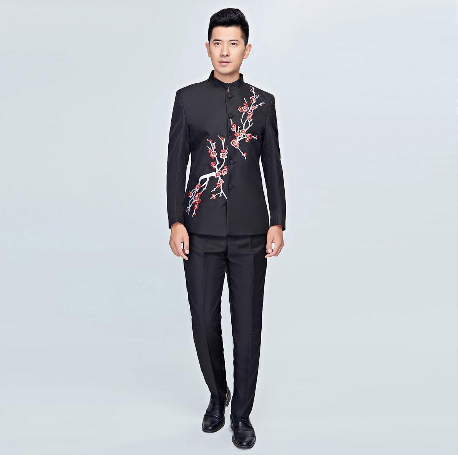 Zhongshan costume performance suit chorus young man stand Collar Suits Stage trend handsome Clothing slim host banquet ceremonial suits, White
Zhongshan costume performance suit chorus young man stand Collar Suits Stage trend handsome Clothing slim host banquet ceremonial suits, White