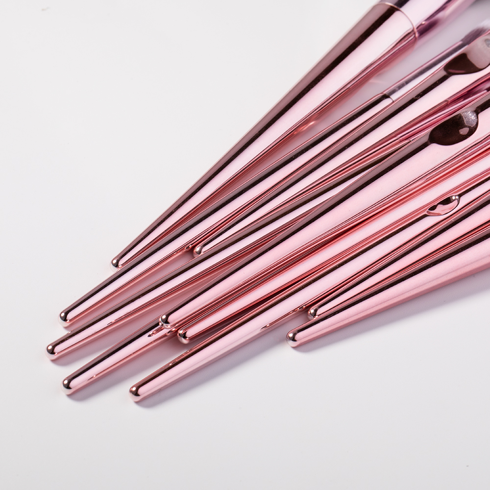 10pcs Unique shape Bump Handle Makeup Brushes set Foundation Blending Blush Face Brush Eyeshadow Eyebrow Concealer brushes Kit
