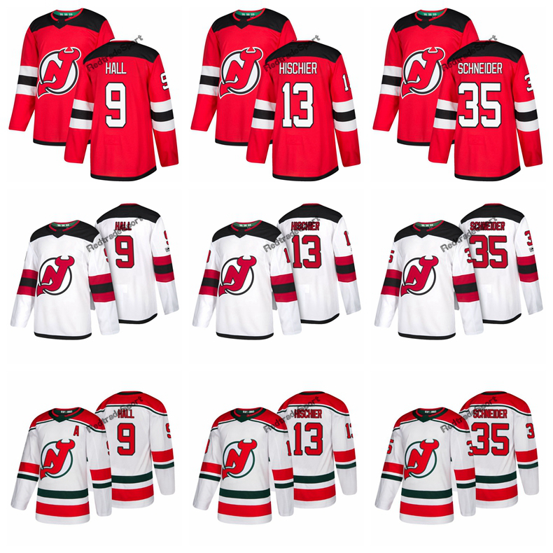 2019 New Jersey Devils Hockey Jerseys 13 Nico Hischier 35 Cory Schneider 9 Taylor Hall Custom Name Alternate Stitched Shirts -XXXL, White 9 
2019 New Jersey Devils Hockey Jerseys 13 Nico Hischier 35 Cory Schneider 9 Taylor Hall Custom Name Alternate Stitched Shirts -XXXL, White 9