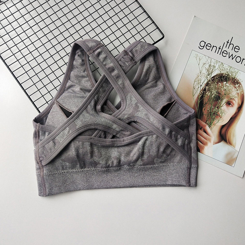 New style camouflage quick-drying shockproof gather beauty back sports bra female fitness yoga breathable vest-type underwear, Black
New style camouflage quick-drying shockproof gather beauty back sports bra female fitness yoga breathable vest-type underwear, Black