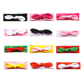 Xmas Bohemian cotton girl baby bow Headband Wave point Turban Twist Head Wrap Twisted Knot Soft Hair band Headbands Bandanas