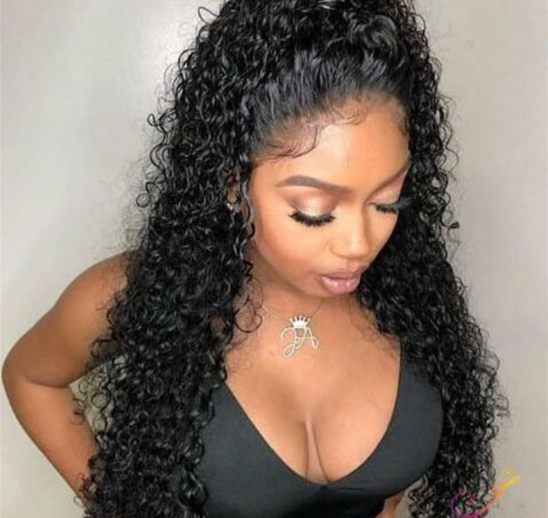 Water wave 360 full Lace Frontal Wig Pre-Plucked With Baby Hair 150 Density jerry curly Virgin Human Wigs for Black Women DIva1