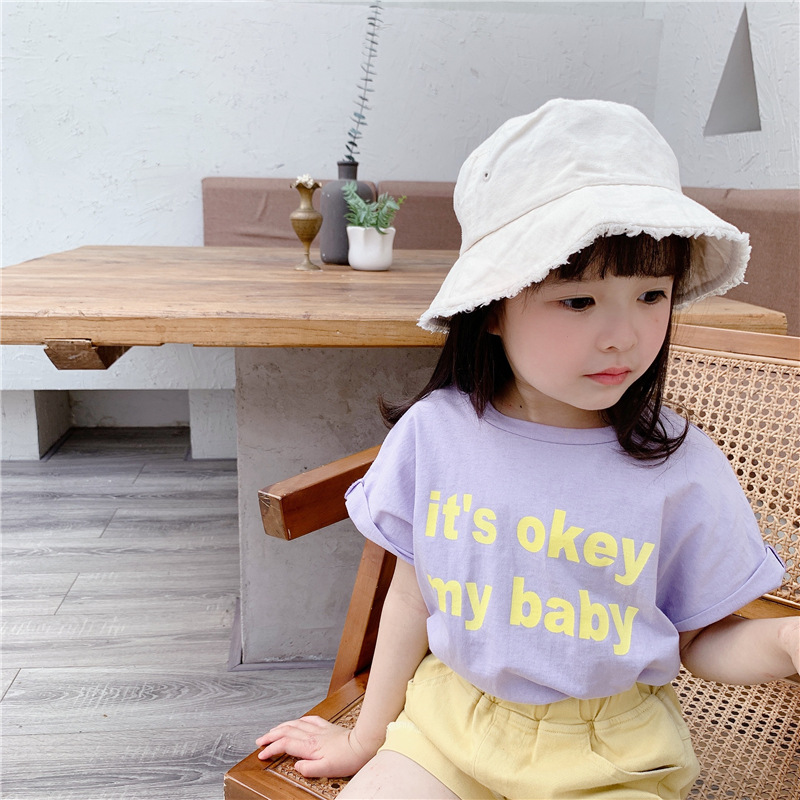 Korean style cute girls candy color Tees Summer solid color letters printed Tops clothings, White
Korean style cute girls candy color Tees Summer solid color letters printed Tops clothings, White