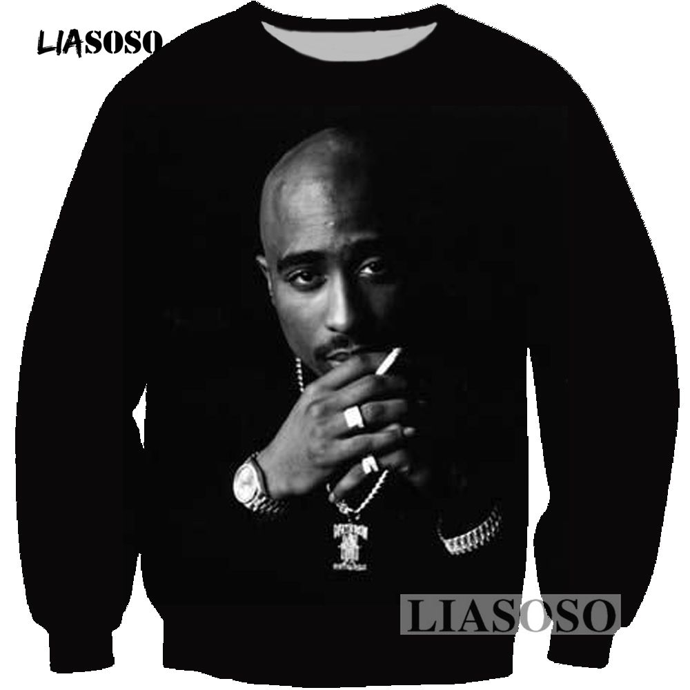 LIASOSO Pullover Hip Hop Rock Singer Men Women Sweatshirt Hoodies 3D Print 2pac Shakur Long Sleeve Clothing Plus R3399
LIASOSO Pullover Hip Hop Rock Singer Men Women Sweatshirt Hoodies 3D Print 2pac Shakur Long Sleeve Clothing Plus R3399