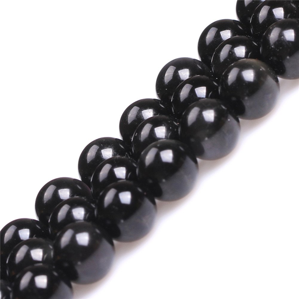 100 Natural Stone Black Obsidian Beads Round Gemstone Loose Beads for DIY Bracelet Jewelry Making 1 Strand 15 Inches 410 mm2329450