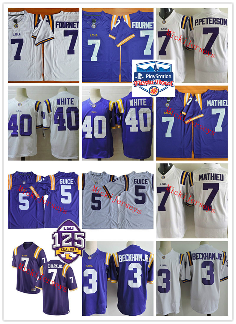 NCAA LSU Tigers Devin White Football Jerseys DJ. Chark Leonard Fournette Patrick Peterson Tryann Mathieu Odell Beckham Jr LSU Tigers Jersey, Black;red 
NCAA LSU Tigers Devin White Football Jerseys DJ. Chark Leonard Fournette Patrick Peterson Tryann Mathieu Odell Beckham Jr LSU Tigers Jersey, Black;red