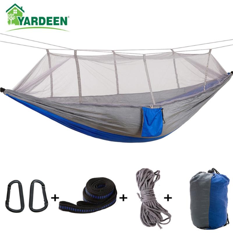 1-2 Person 260*140cm Camping Hammock Outdoor Mosquito Bug Net Portable Parachute Nylon Hammock for Sleeping Travel Hiking
1-2 Person 260*140cm Camping Hammock Outdoor Mosquito Bug Net Portable Parachute Nylon Hammock for Sleeping Travel Hiking