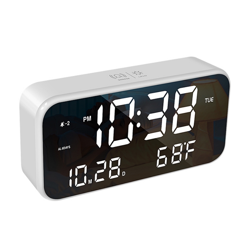 Rechargeable Alarm Clock Sound-Control Bedside Digital Temperature LED Display Clock Dimmable Kitchen Living Room
Rechargeable Alarm Clock Sound-Control Bedside Digital Temperature LED Display Clock Dimmable Kitchen Living Room