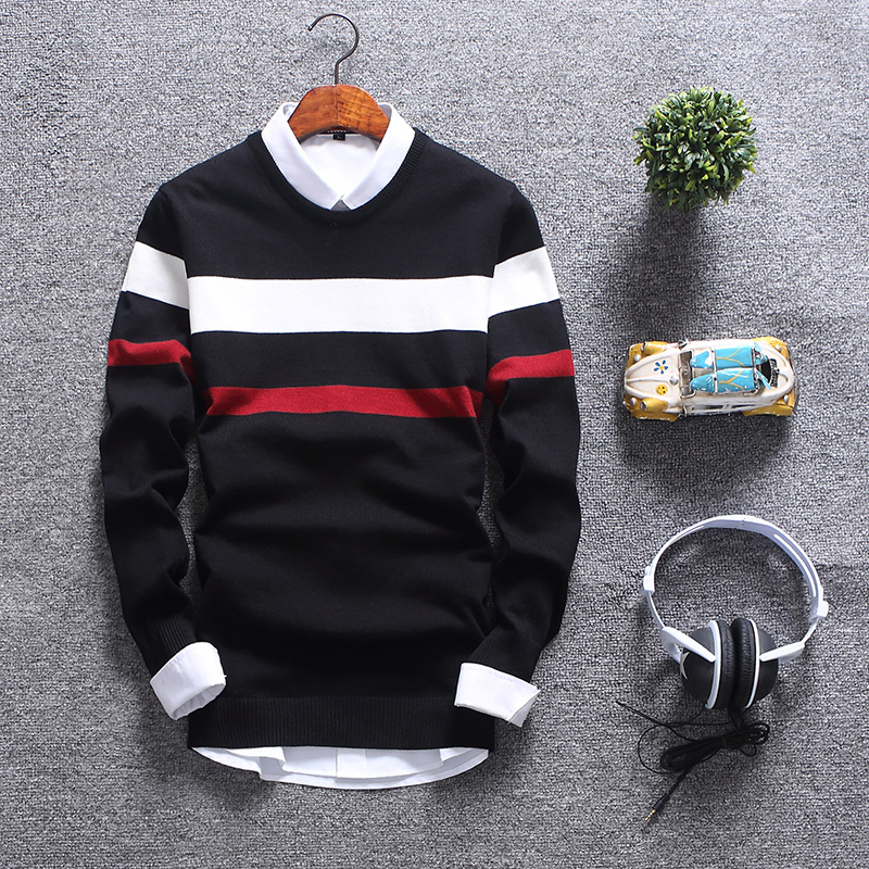 2018 New Fashion Autumn Sweater Men Round Collar Soft Pullover Men Slim Fit Mens Sweaters Casual Male Christmas Sweater MY1803 V191118