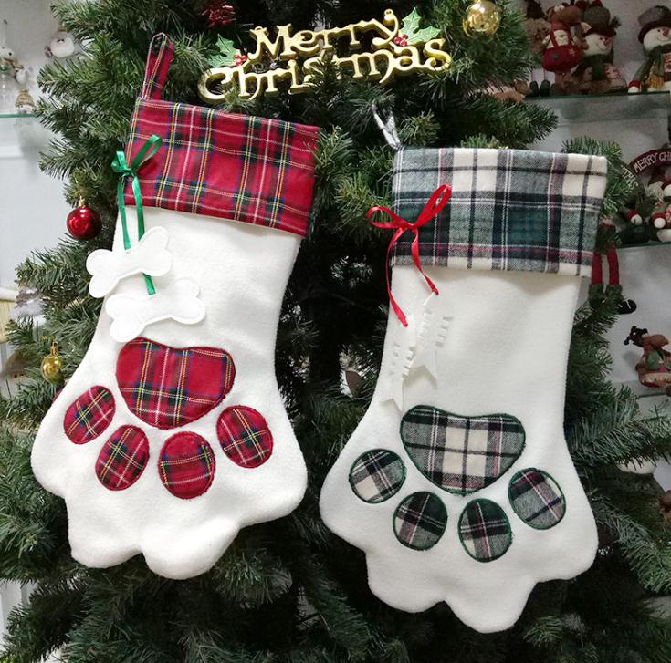 Christmas Gift Bag Pet Dog Stockings Animal Plaid Xmas Tree Decoration Socks Candy Bags Hanging Ornament SN1909
Christmas Gift Bag Pet Dog Stockings Animal Plaid Xmas Tree Decoration Socks Candy Bags Hanging Ornament SN1909