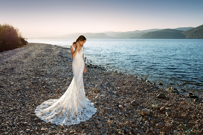 eddy k elegant wedding dresses lace appliqued v neck backless bridal gowns mermaid trumpet country boho beach wedding dress
