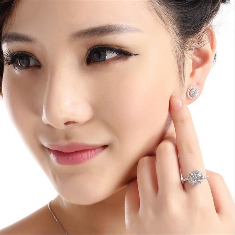 Sterg Sier Round Cut White Topaz CZ Dia Promise Ring| Bridal Jewelry| Gift for Women| Size 5-10 a6a1