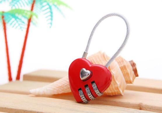 100pcs Lovely Heart Shape Resettable Combination Padlock Metal Luggage Suitcase Bag Diary 3 Digits Lock Cabinet Safe..
