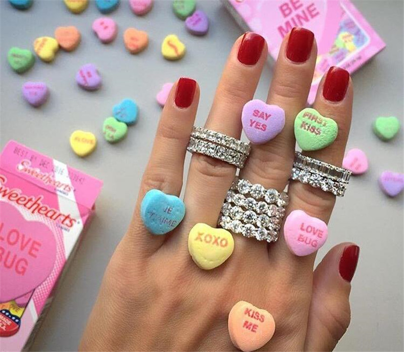 2019 Top Selling Luxury Jewelry Real 925 Sterling Silver White Topaz CZ Diamond Gemstones Promise Eternity Women Wedding Bridal Ring Gift