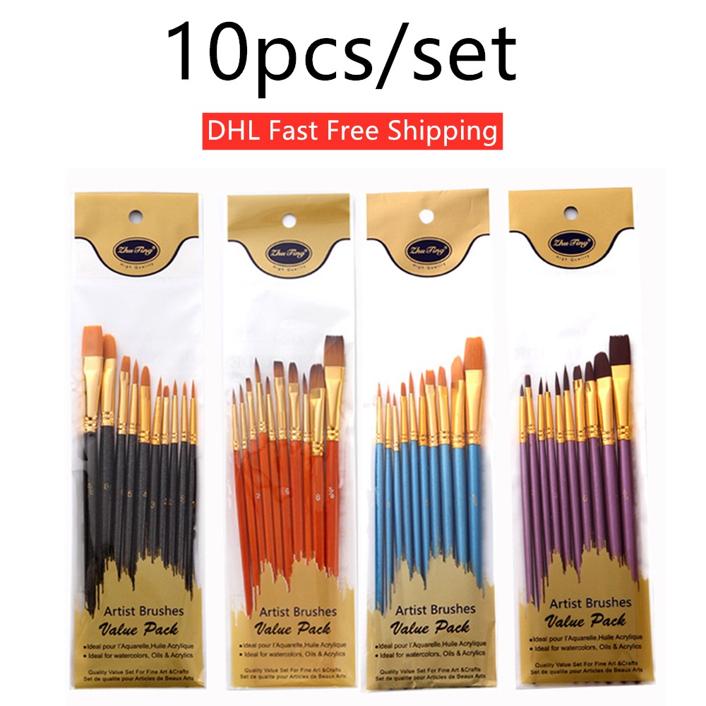 10pcs/set Professional Fine Wood Tip Paint Brush Round Pointed Tip Nylon Hair Artist Acrylic Paints Brush for Watercolor Oil Painting
10pcs/set Professional Fine Wood Tip Paint Brush Round Pointed Tip Nylon Hair Artist Acrylic Paints Brush for Watercolor Oil Painting