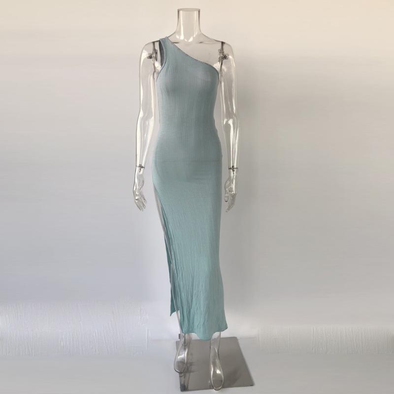 New arrivals Sexy Dress Women One Shoulder Sleeveless skinny Bodycon Dress Club Party new beauty arrivals