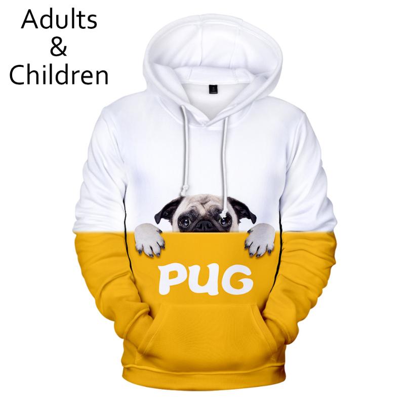 Cute Pug 3D Hoodies Men Women Sweatshirts Harajuku Kids Hoodie pullovers Print 3D Pug Hooded Autumn boys girls yellow+white Tops
Cute Pug 3D Hoodies Men Women Sweatshirts Harajuku Kids Hoodie pullovers Print 3D Pug Hooded Autumn boys girls yellow+white Tops