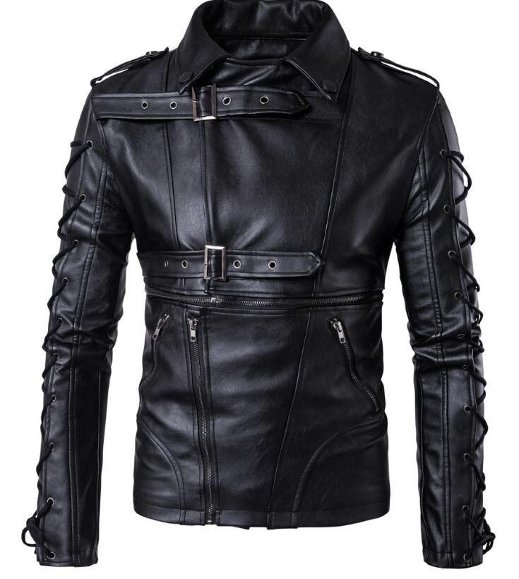 5XL HOT 2019 Spring Men's New Fashion Jacke Personalized Drawstring diagonal zipper locomotive PU jacket, Black
5XL HOT 2019 Spring Men's New Fashion Jacke Personalized Drawstring diagonal zipper locomotive PU jacket, Black