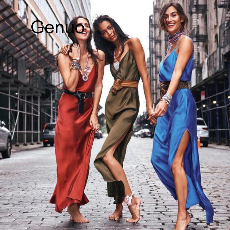 Sexy Maxi Dress Satin Woman Party Night Summer Long Black Silk Elegant Club Women Dresses Backless Streetwear V Neck Halter
Sexy Maxi Dress Satin Woman Party Night Summer Long Black Silk Elegant Club Women Dresses Backless Streetwear V Neck Halter