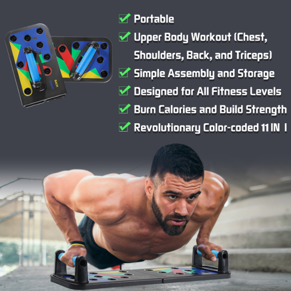 Push Up Rack Board Foldable Multifunctional Push Up Rack Board Home Workout Board Abdominal Muscle Exercise Equipment Y200506