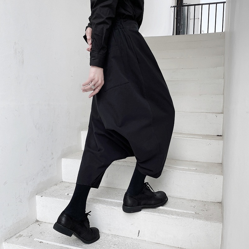 Male Streetwear Hip Hop Fashion Loose Pant Man Yamamoto Dark Niche Personality Loose Crotch Fashionable Versatile Casual Pants, Black
Male Streetwear Hip Hop Fashion Loose Pant Man Yamamoto Dark Niche Personality Loose Crotch Fashionable Versatile Casual Pants, Black