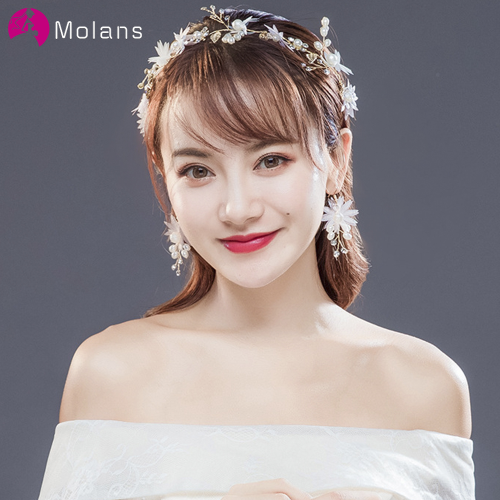 MOLANS Lovely Pink Flower Headbands Bride Graceful Pearls Ribbon Headband Earring Pearl Floral Set Wedding Accessories
MOLANS Lovely Pink Flower Headbands Bride Graceful Pearls Ribbon Headband Earring Pearl Floral Set Wedding Accessories