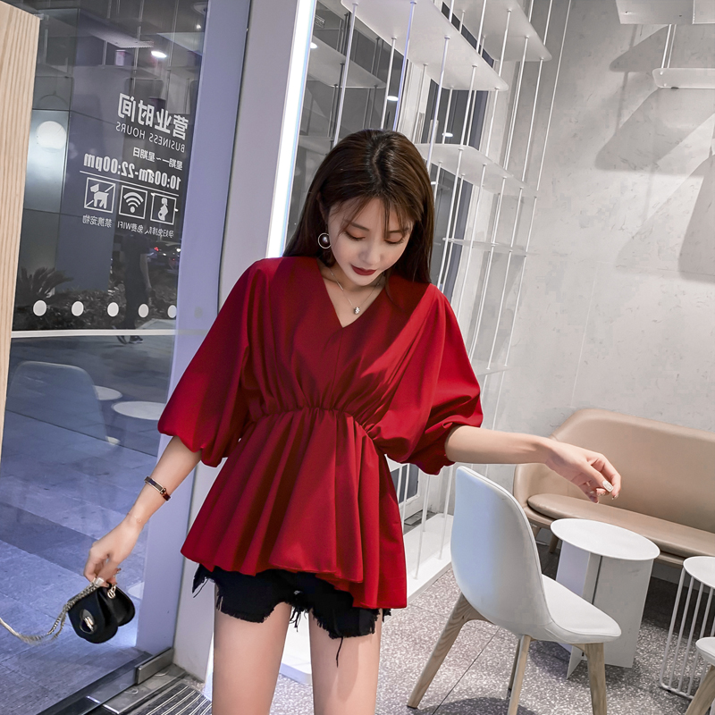 Summer Plus Size V Neck Bat Short Sleeve Elastic Waist Chiffon Blouses for Women XL 2XL 3XL 4XL 5XL, White
Summer Plus Size V Neck Bat Short Sleeve Elastic Waist Chiffon Blouses for Women XL 2XL 3XL 4XL 5XL, White