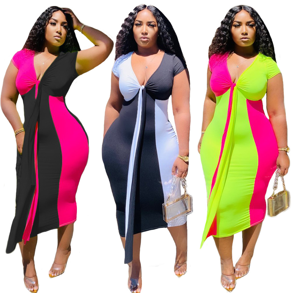 Designer Women Clothes 2020 Summer Sexy Bodycon Casual Dress Elegant Panelled Deep V Neck Print Mid Calf Length Party Dresses Plus Size, Black;gray
Designer Women Clothes 2020 Summer Sexy Bodycon Casual Dress Elegant Panelled Deep V Neck Print Mid Calf Length Party Dresses Plus Size, Black;gray