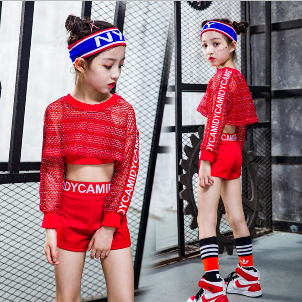 3PCS Girls Red Cool Ballroom Jazz Hip Hop Dance Competition Costume Tank Tops Shorts Net Blouse for Kid Dancing Clothing Outfits
3PCS Girls Red Cool Ballroom Jazz Hip Hop Dance Competition Costume Tank Tops Shorts Net Blouse for Kid Dancing Clothing Outfits