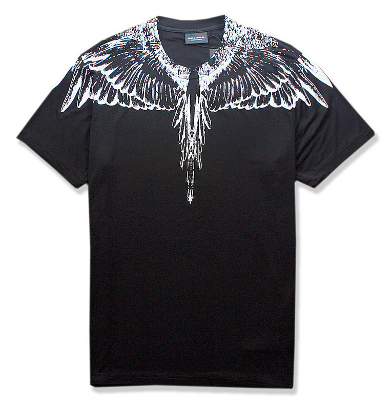 Summer new European and American trend men and women casual cotton Wings Feather short sleeve T-Shirt, Black
Summer new European and American trend men and women casual cotton Wings Feather short sleeve T-Shirt, Black