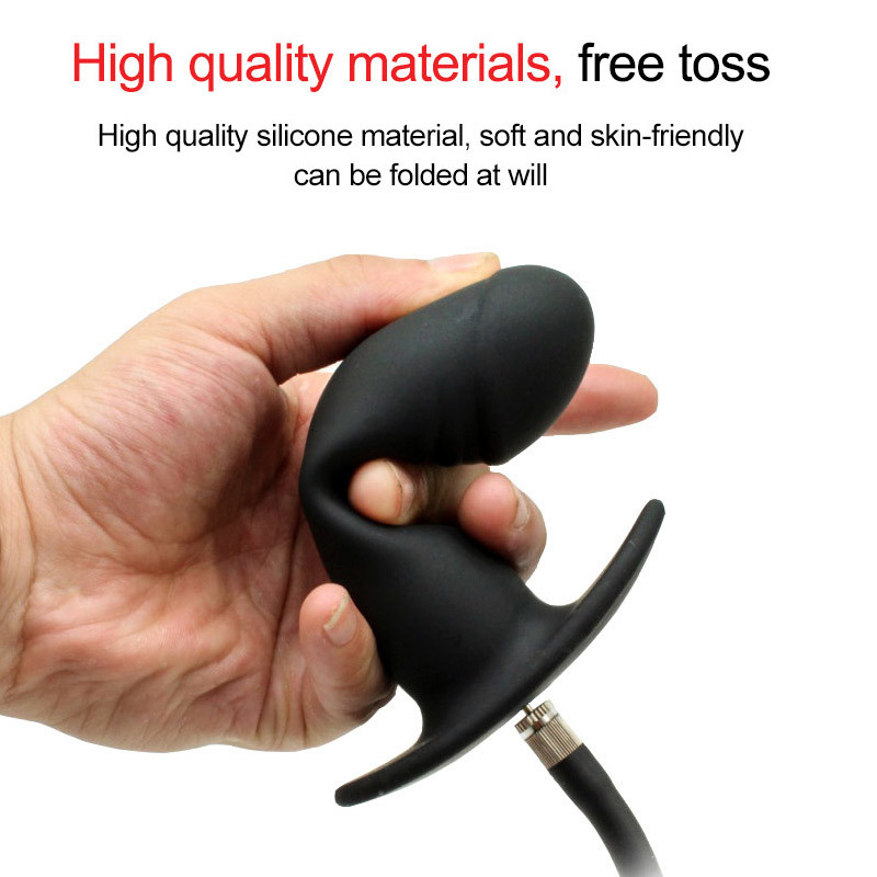 Inflatable Anal Plug Separate Pump Prostate Massager Silicone Butt Plug Anal Plug Anus Extender Sex Toys for Women Men Y200422