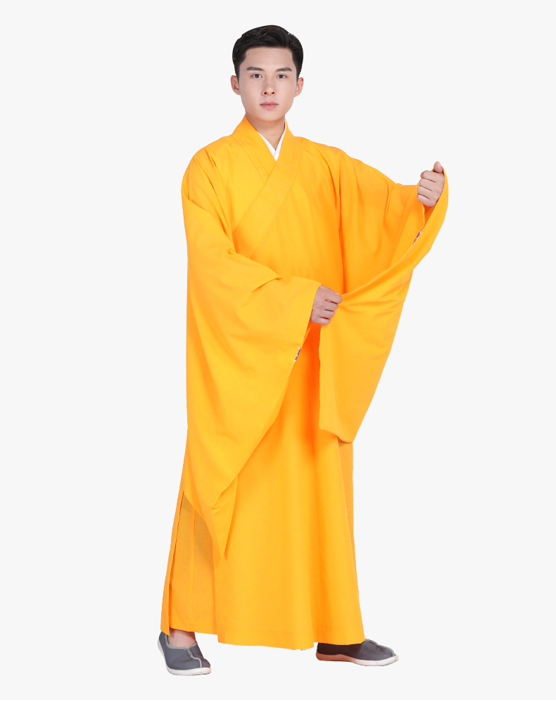Temples Monk Training Uniform Lay Buddhist clothes set Buddhism Robe appliance Lay Buddhist Long Robe Lay Monk Meditation Gown