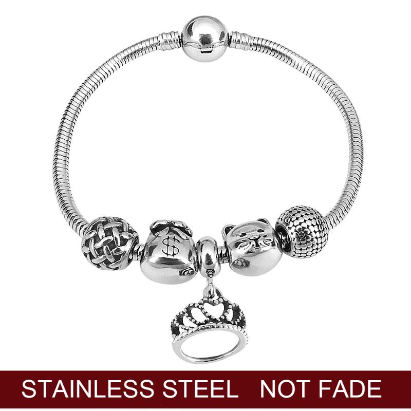 2020 New European Antique Crown Lucky Animal Cat Charms Handmade Bracelet fit Pandoras Bracelets & Bangles For Women
2020 New European Antique Crown Lucky Animal Cat Charms Handmade Bracelet fit Pandoras Bracelets & Bangles For Women