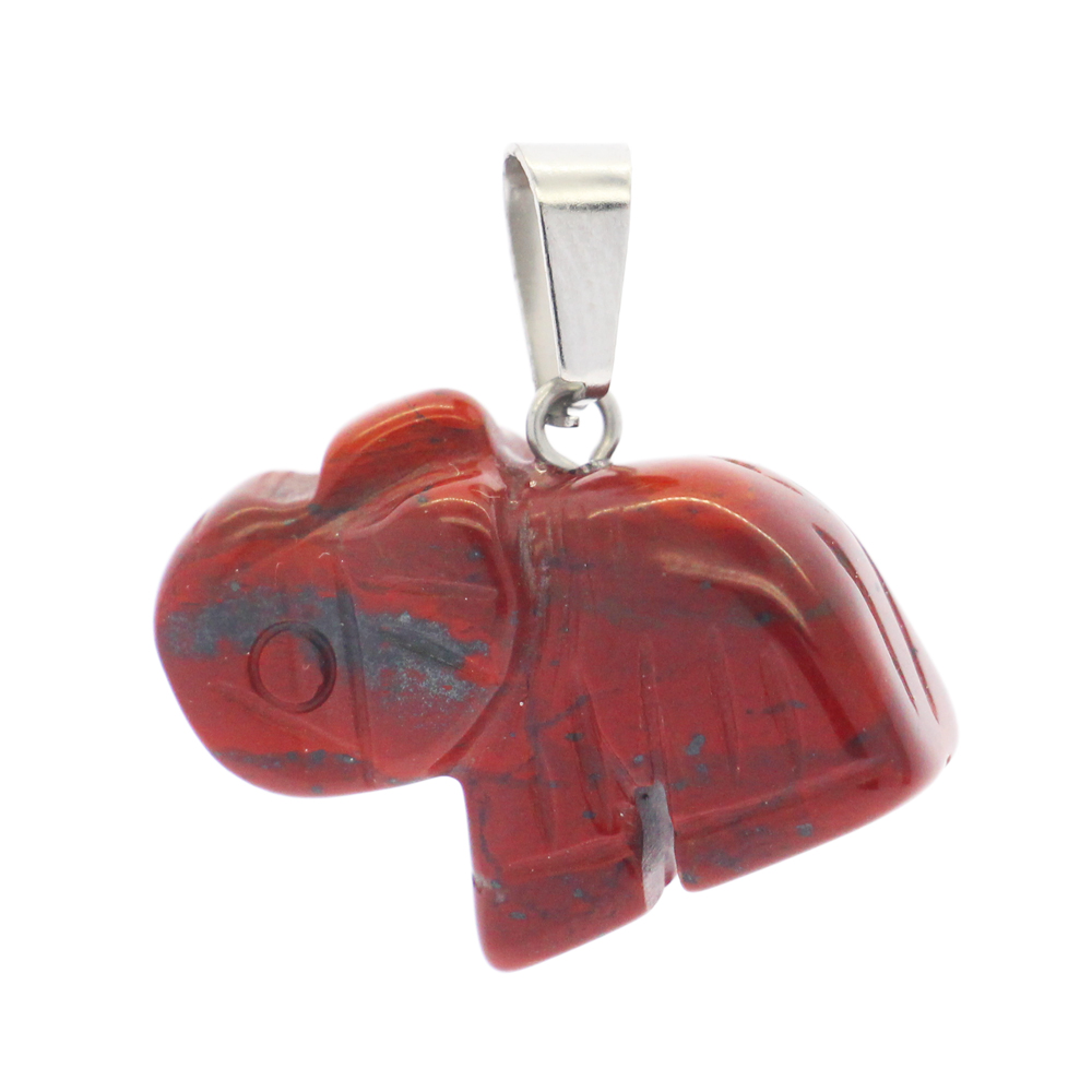 Exquisite natural gemstone pendant elephant shape agate stone 12 mixcolor gemstone pendant set
