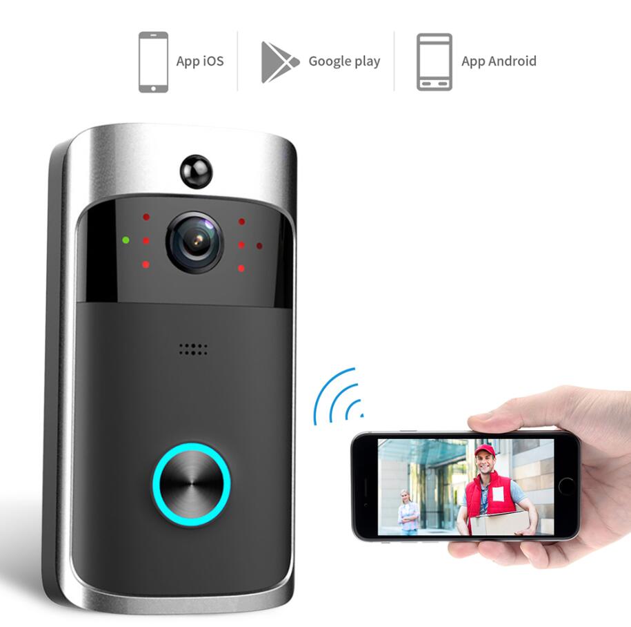 Smart WiFi Video Doorbell Camera Visual Intercom Motion Detection Night Vision Door Bell Wireless Home Security