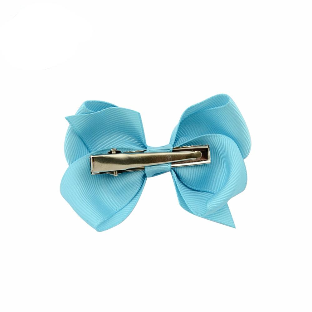 20pcs/Lot Korean 3 Inch Grosgrain Ribbon Hair Bows Accessories With Clip Boutique Bow Hairpins Hair Ornaments