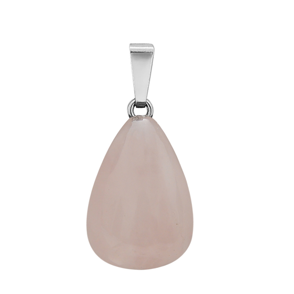 qimoshi Water Drop Natural Stone Crystal Pendant Men and Women Energy Cure Christmas Gift Necklace12pcs