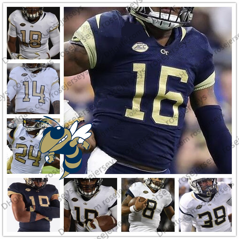 2019 Georgia Tech Yellow Jackets #16 TaQuon Marshall 8 Demaryius Thomas 21 Johnson 10 Ahmarean Brown 27 Mason 83 Brad Stewart GT Jersey, White
2019 Georgia Tech Yellow Jackets #16 TaQuon Marshall 8 Demaryius Thomas 21 Johnson 10 Ahmarean Brown 27 Mason 83 Brad Stewart GT Jersey, White